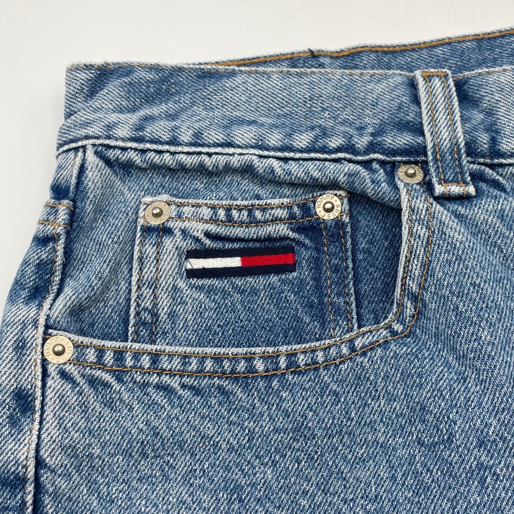 Tommy Hilfiger Jeans Mens Vintage Denim Shorts Size 36 Blue Y2K M-8550 Logo - Picture 7 of 13